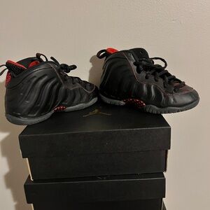 Kids Black and Red Sneakers